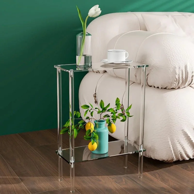 Minimalist Acrylic Side Table – Clear Modern Nightstand Acrylic Side Table Babs