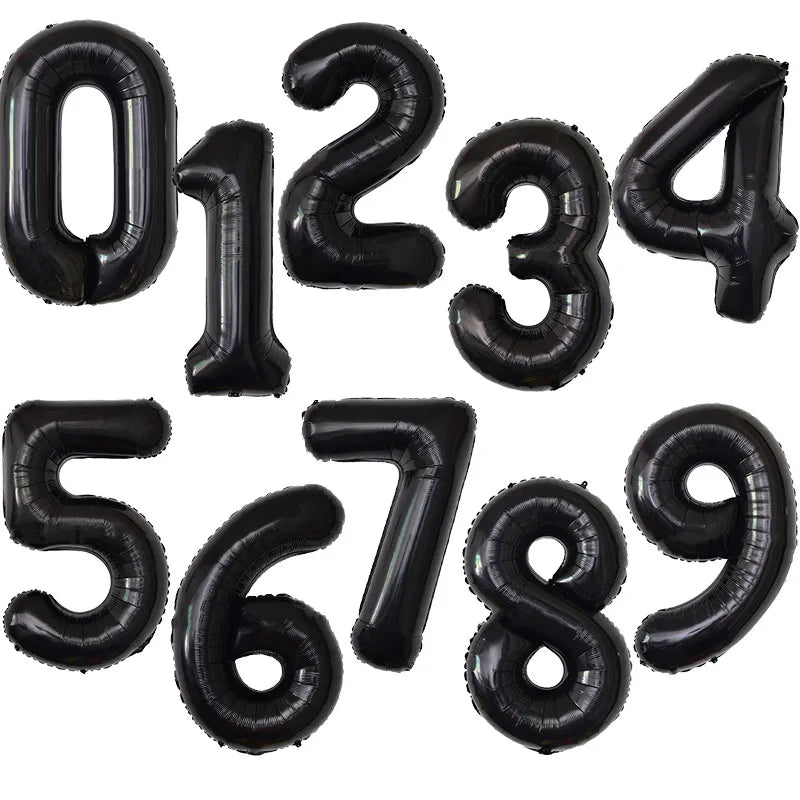 Giant Foil Number Balloons 32/40 Inch | Party Décor 0-9 Foil Number Balloons Babs