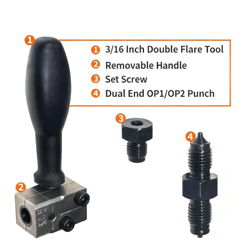 Brake Line Double Flaring Tool Set – Car & Truck Auto Repair Brake Line Flaring Tool Babs