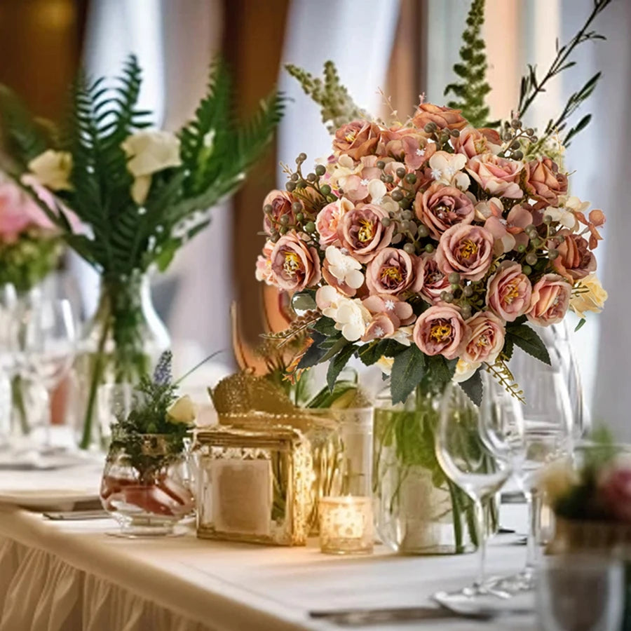 Silk Artificial Rose Bouquet for Wedding, Home & Party Decor Artificial Flower Bouquet Babs