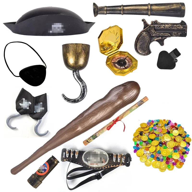 Kids Pirate Costume Accessory Set – Hat, Hook, Mask & More Costume Accessory Set Babs