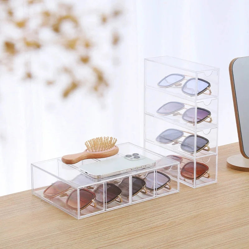 Acrylic Sunglasses Organizer Multi-Layer Dustproof Display Box Eyewear Display Organizer Babs