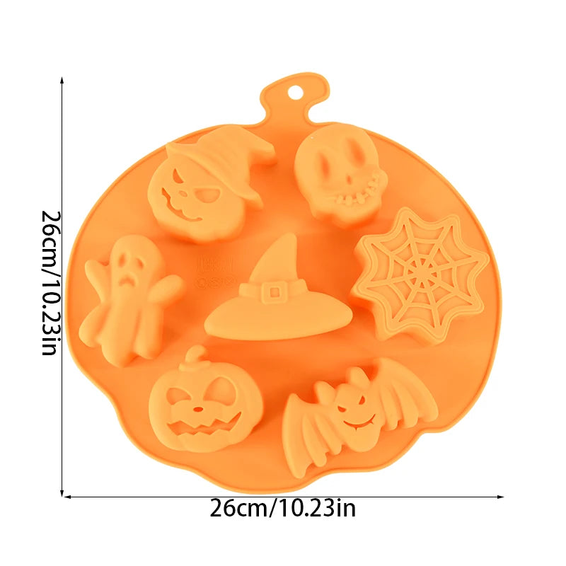 Halloween Silicone Mold – Pumpkin Ghost Bat Chocolate & Candy Silicone Baking Mold Babs B01
