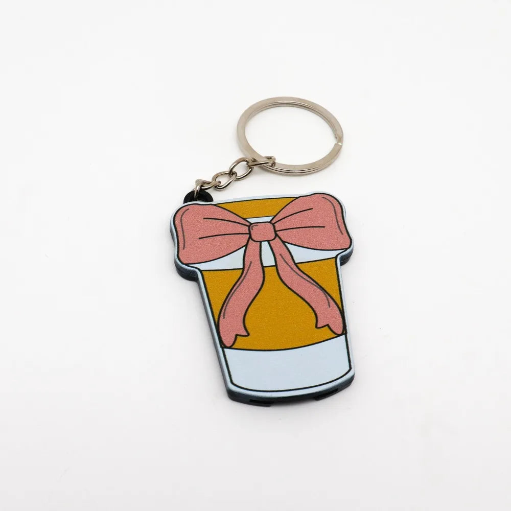 Bow Tie Keychain Bottle Opener – Cute Plastic Accessory Keychain Bottle Opener Babs Orange