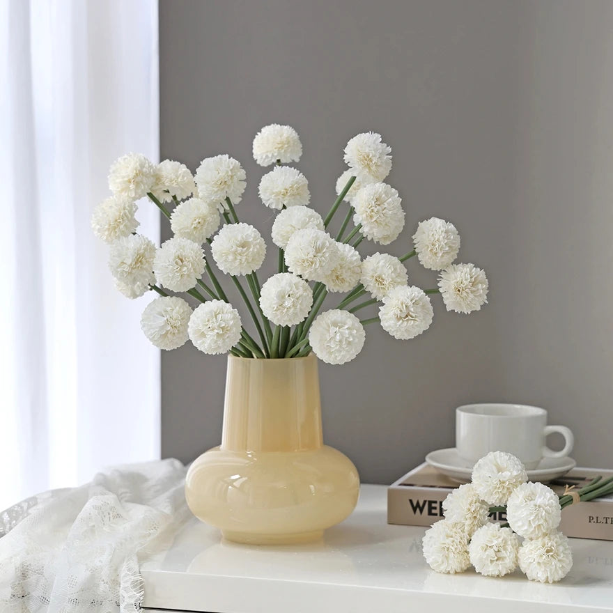 Silk Mini Ball Chrysanthemum Artificial Flower | 26cm Bouquet Artificial Flower Babs