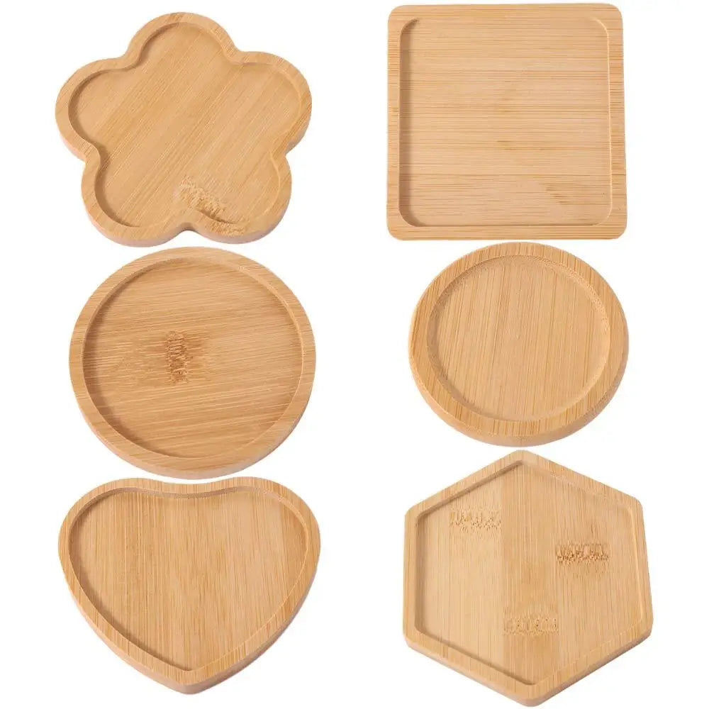 5-Piece Bamboo Coaster Set – Heat-Resistant Natural Placemats Bamboo Coaster Set Babs