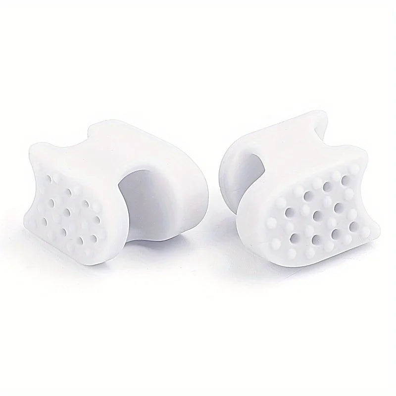 Soft Rubber Toe Spacers & Big Toe Pad – Men & Women Toe Spacer Set Babs 2pcs WHITE