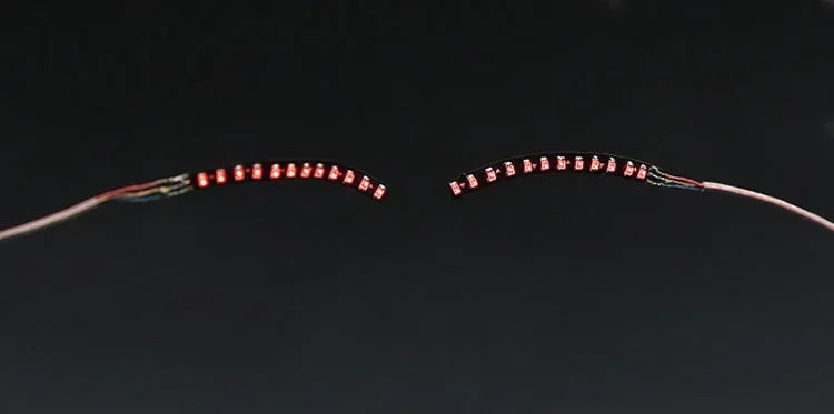 LED Light-Up False Eyelashes – Party, Club & Halloween LED False Eyelashes Babs red