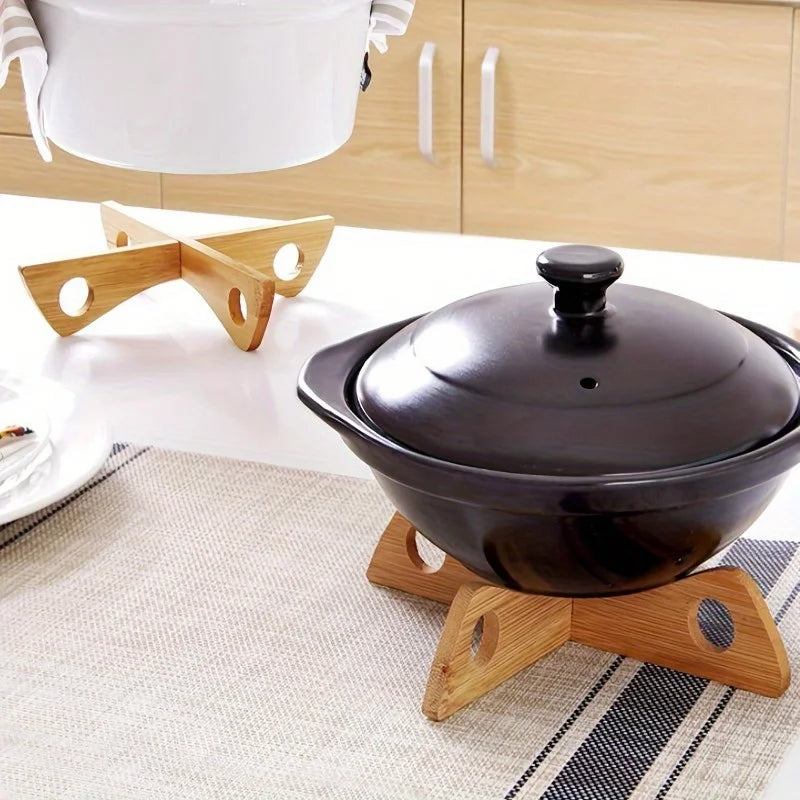 Wood Pot Rack Cross Trivet Mat & Drain Rack – Kitchen Décor Wood Kitchen Trivet Babs