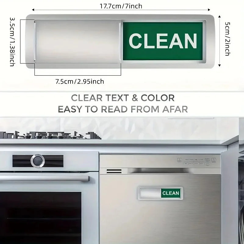 Dishwasher Magnet Clean Dirty Sign – Fridge & Appliance Indicator Kitchen Magnet Sign Babs