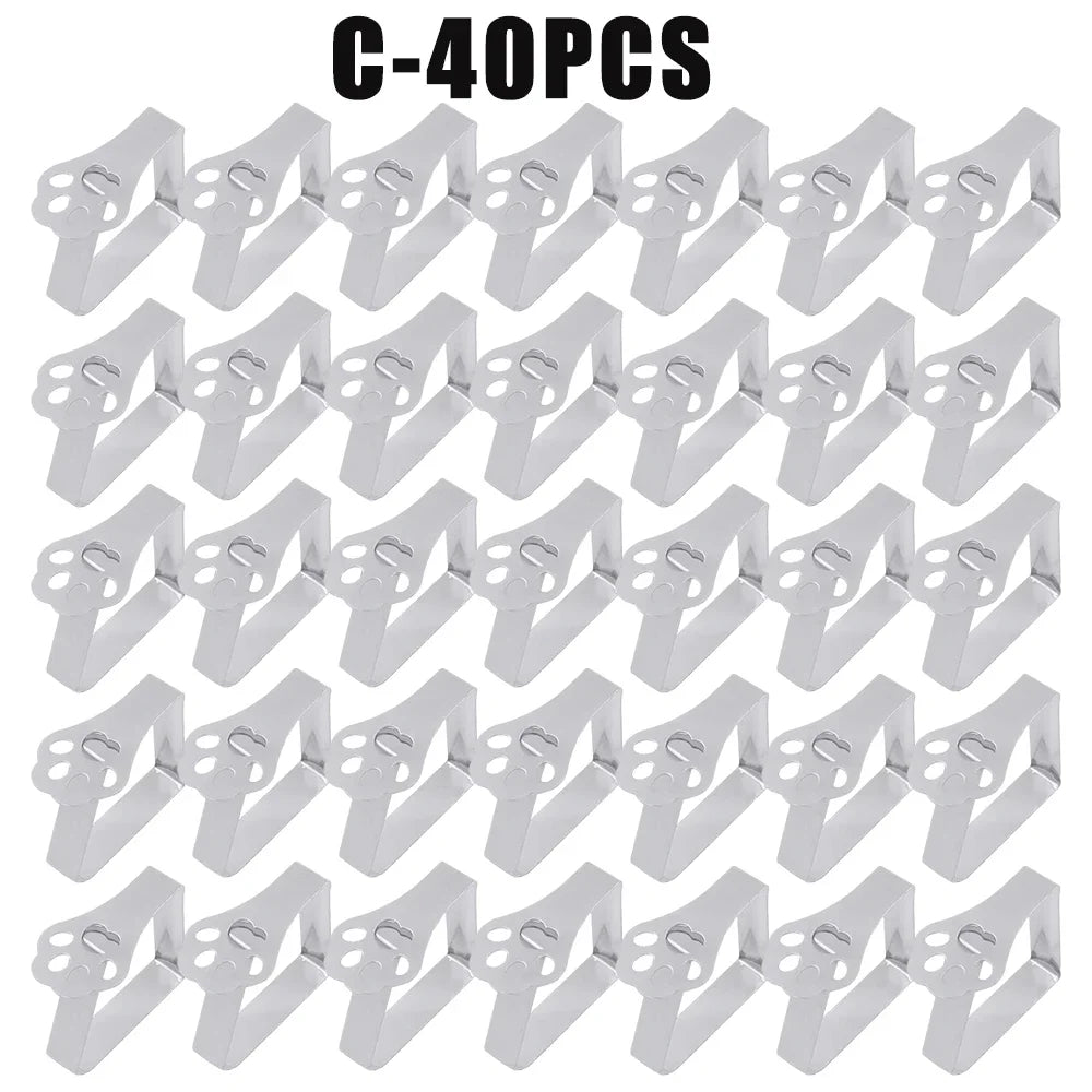 Stainless Steel Tablecloth Clamps for Party, Wedding & Picnic Tablecloth Clamps Babs C-40PCS