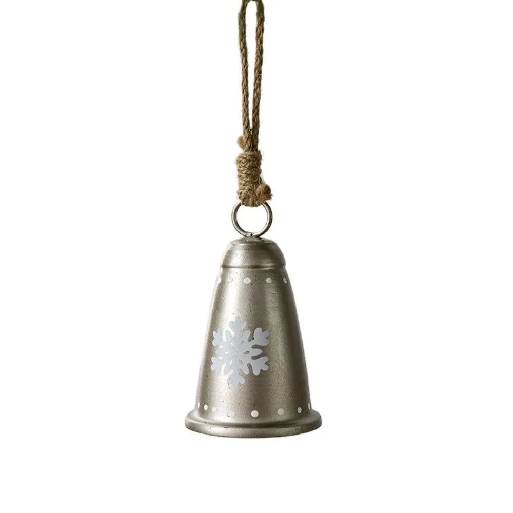 Iron Art Christmas Bell Pendant – Snowflake & Elk Jingle Decor Christmas Ornament Babs Style 3 other