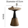 Round Solid Oak Coffee Side Table – Modern Minimalist Style Coffee Side Table Babs Black