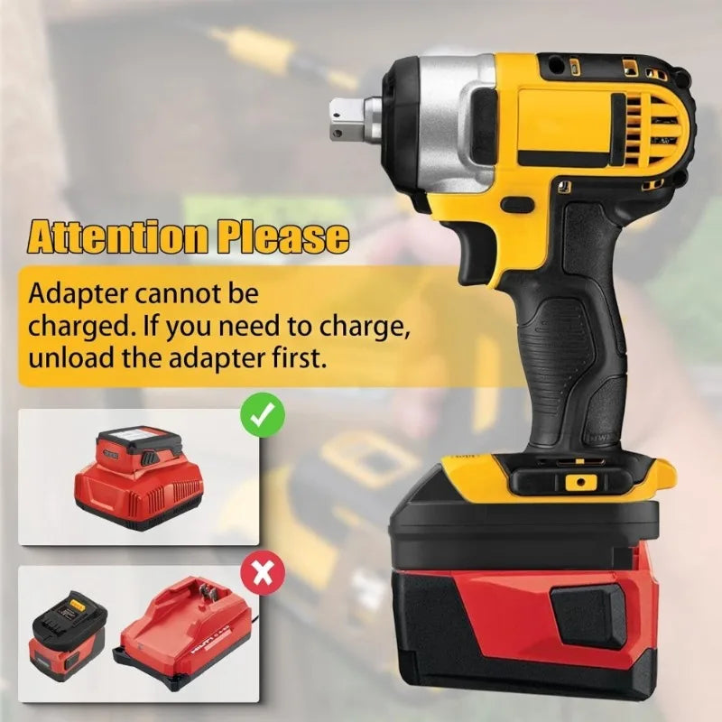 HLT22DW Adapter: Hilti 22V to DeWalt 20V MAX Converter Battery Adapter Babs