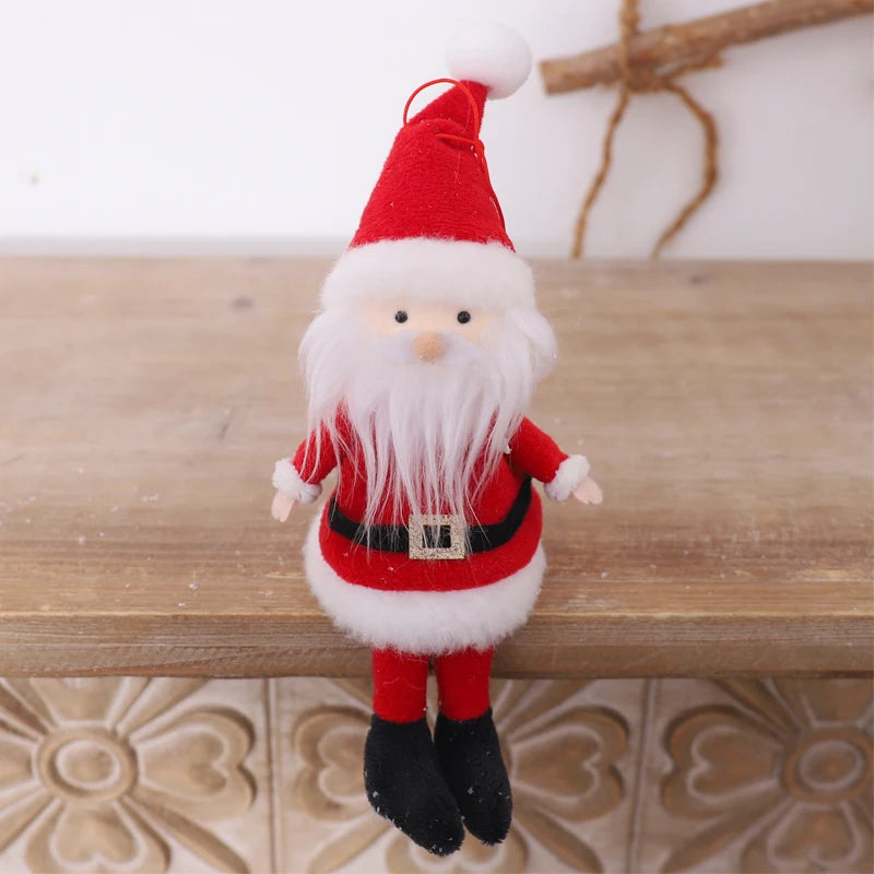 Christmas Elf Doll & Santa Claus Tree Hanging Ornaments Christmas Tree Ornament Babs Grandma Christmas