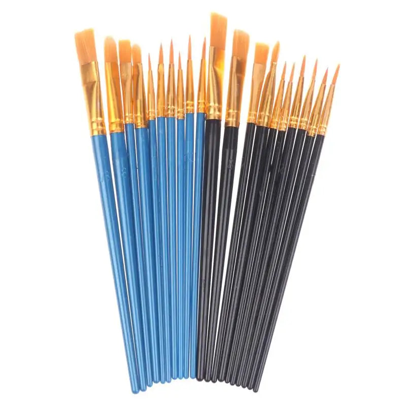 30-Piece Nylon Paint Brush Set – Oil, Acrylic & Watercolor Paint Brush Set Babs