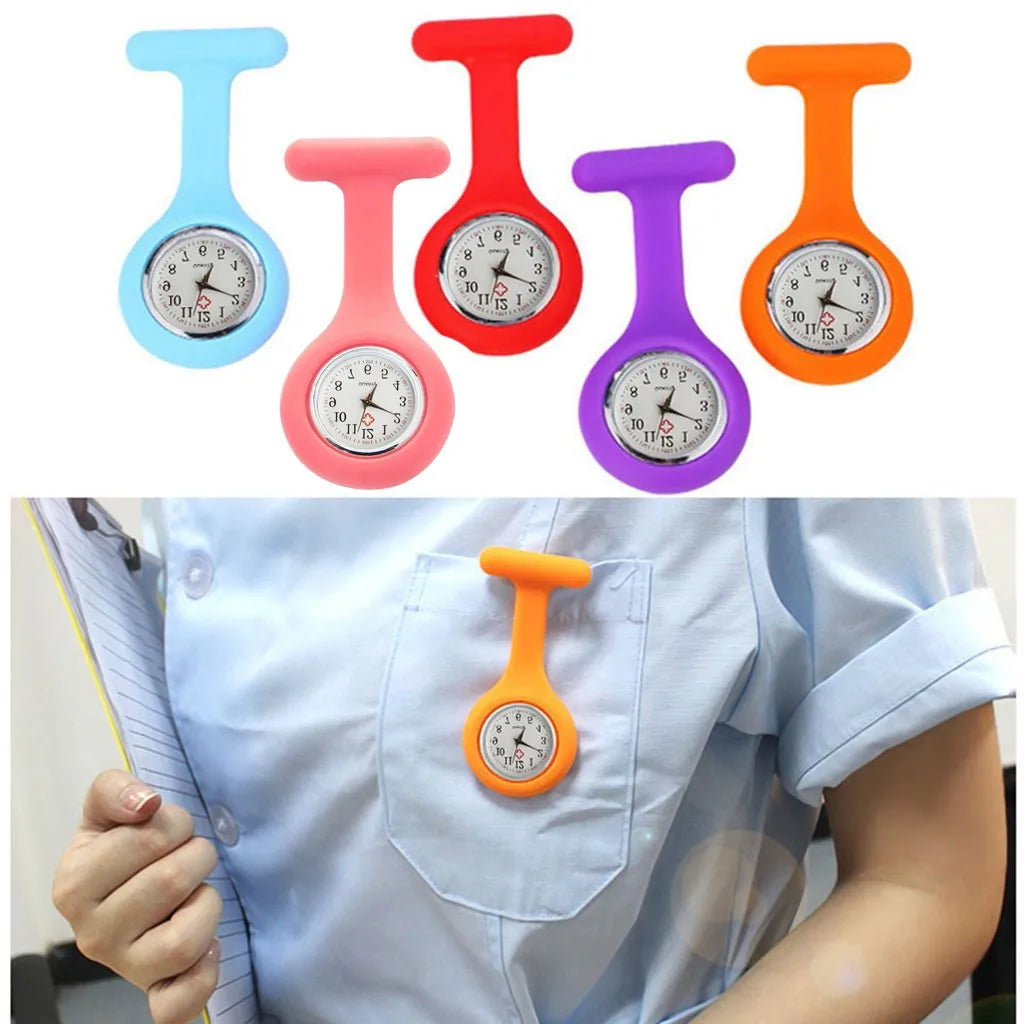 Women's Clip-On Fob Watch – Nurse Brooch Pin Pocket Watch Clip-On Fob Watch Babs