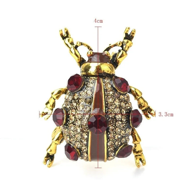 Metal Scarab Beetle Brooch Pin – Fashion Animal Boutonniere Fashion Brooch Pin Babs
