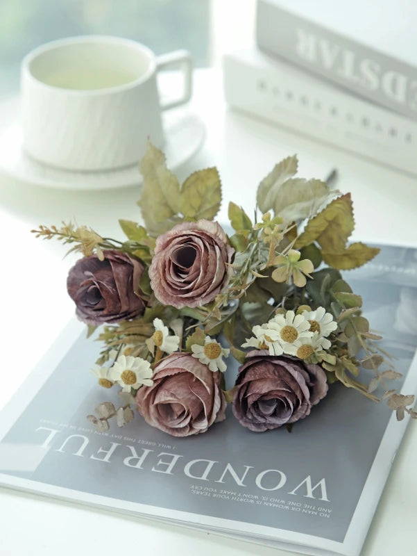 Artificial Silk Rose Bouquet for Wedding & Home Décor Artificial Silk Flowers Babs color 1 1 pc