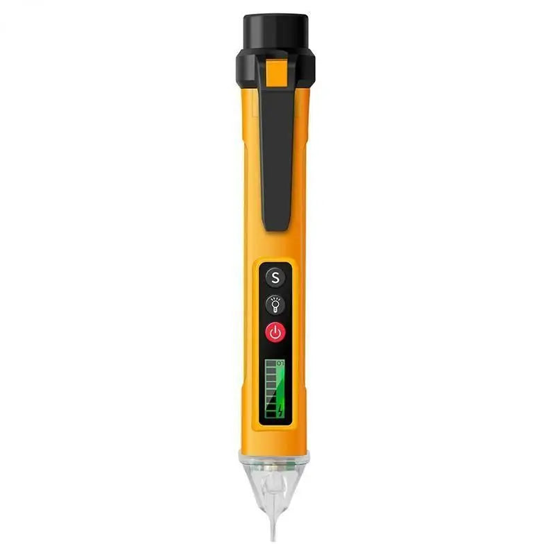 Non-Contact Digital Voltage Tester Pen AC/DC 12-1000V Voltage Tester Pen Babs Yellow