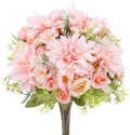 Artificial Silk Rose Dahlia Bouquet – Wedding & Home Décor Artificial Flower Bouquet Babs Pink 1 pc