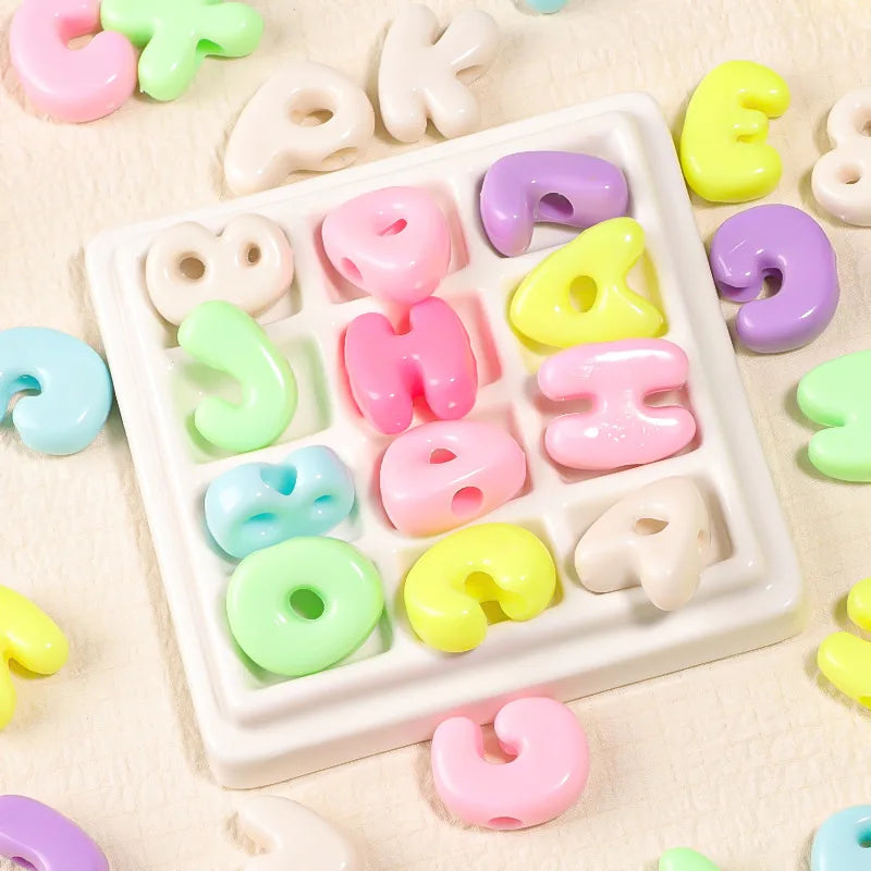 100g A-Z Acrylic Chunky Letter Beads for DIY Jewelry & Crafts Alphabet Craft Beads Babs