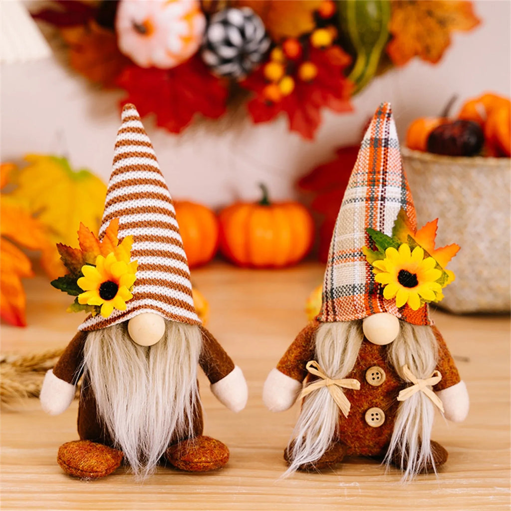 Fall Gnome Plush Doll – Halloween & Thanksgiving Autumn Decor Holiday Gnome Ornament Babs