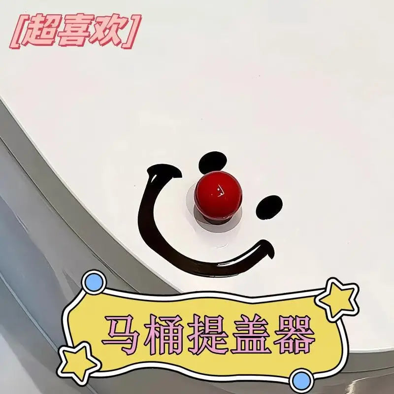 Smile Face Toilet Lid Lifter – Self-Adhesive Seat Handle Toilet Lid Lifter Babs