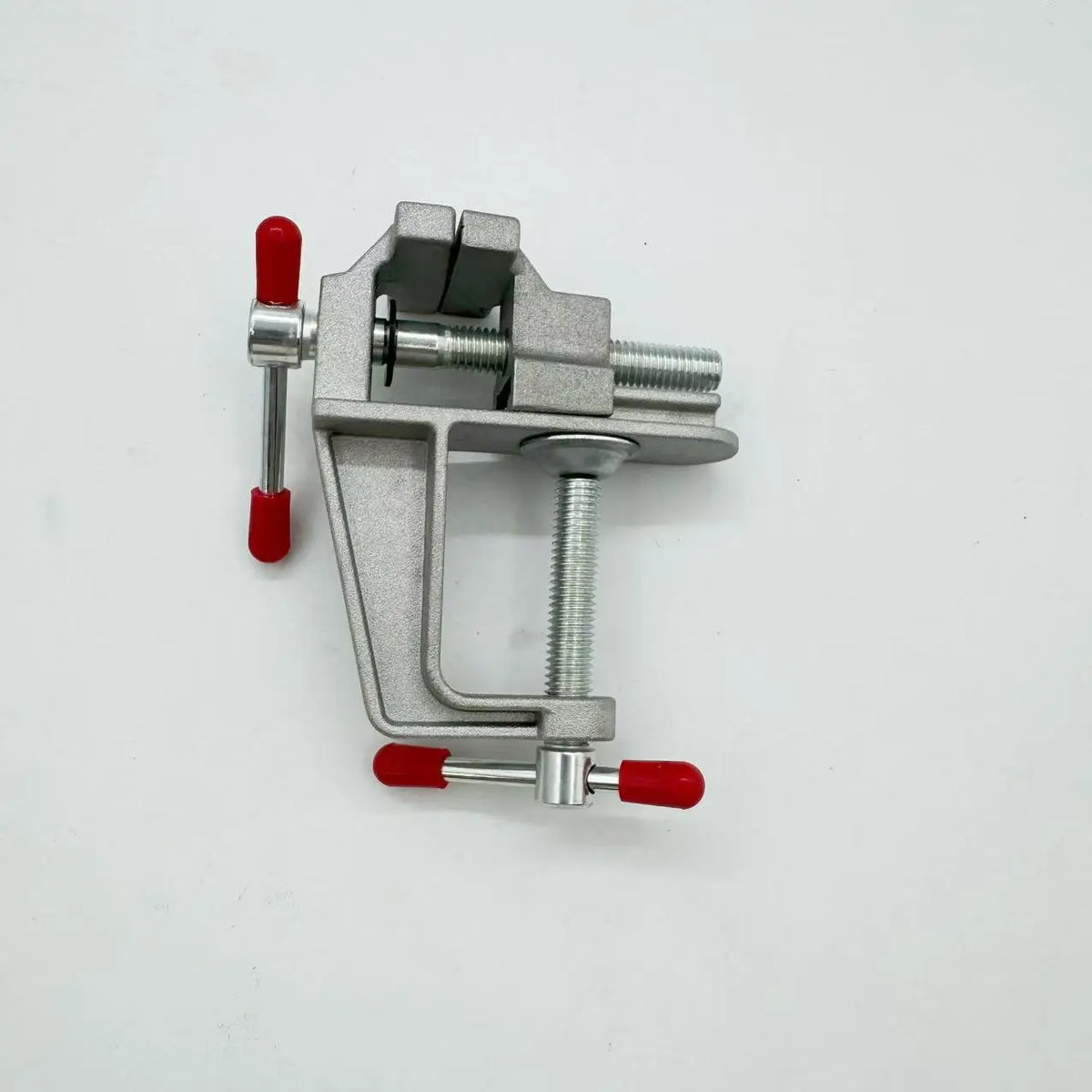 Mini Aluminum Alloy Bench Vise – Flat Jaw Desktop Clamp Bench Vise Babs Sandblasted