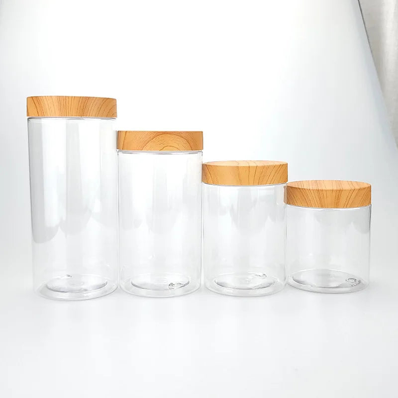 Clear Plastic Cosmetic Jars with Lids – Travel Storage Set Cosmetic Storage Jars Babs