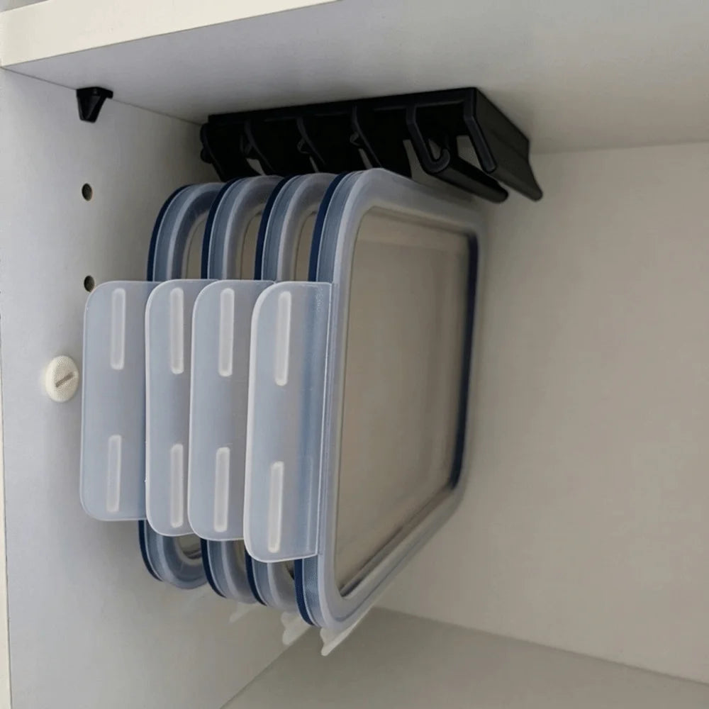 Wall-Mounted Lid Storage Rack – 5-Slot Mold-Resistant Organizer Lid Storage Rack Babs