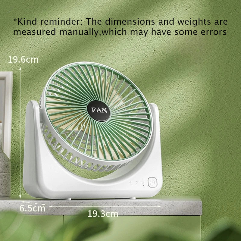 Portable USB Rechargeable Desktop Fan – 3-Speed U-Shape Mini Portable Desktop Fan Babs
