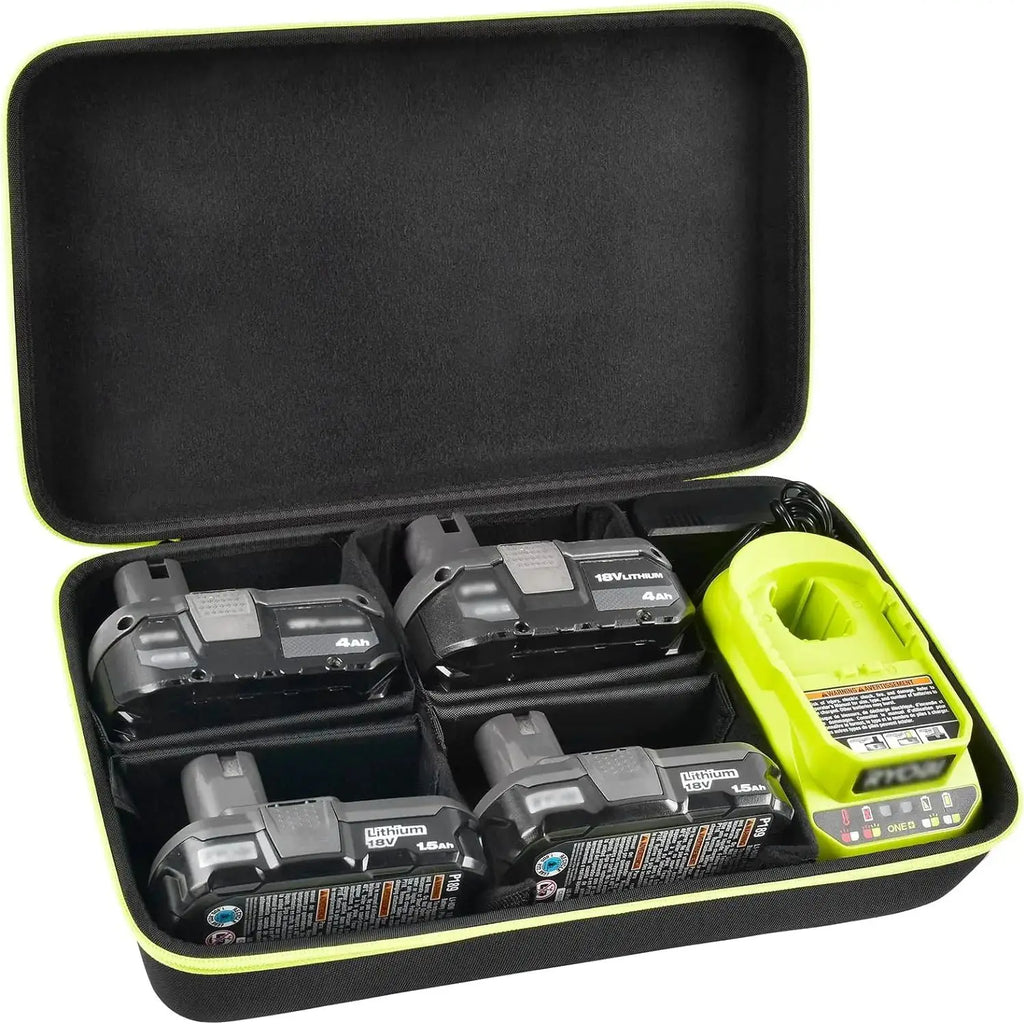 Ryobi ONE+ 18V Battery Storage Case – Carrying Bag & Organizer Battery Storage Case Babs black