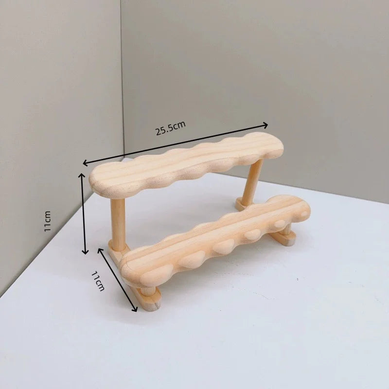 Wooden Display Shelf Riser – Figures, Makeup & Perfume Display Shelf Riser Babs 2 layers