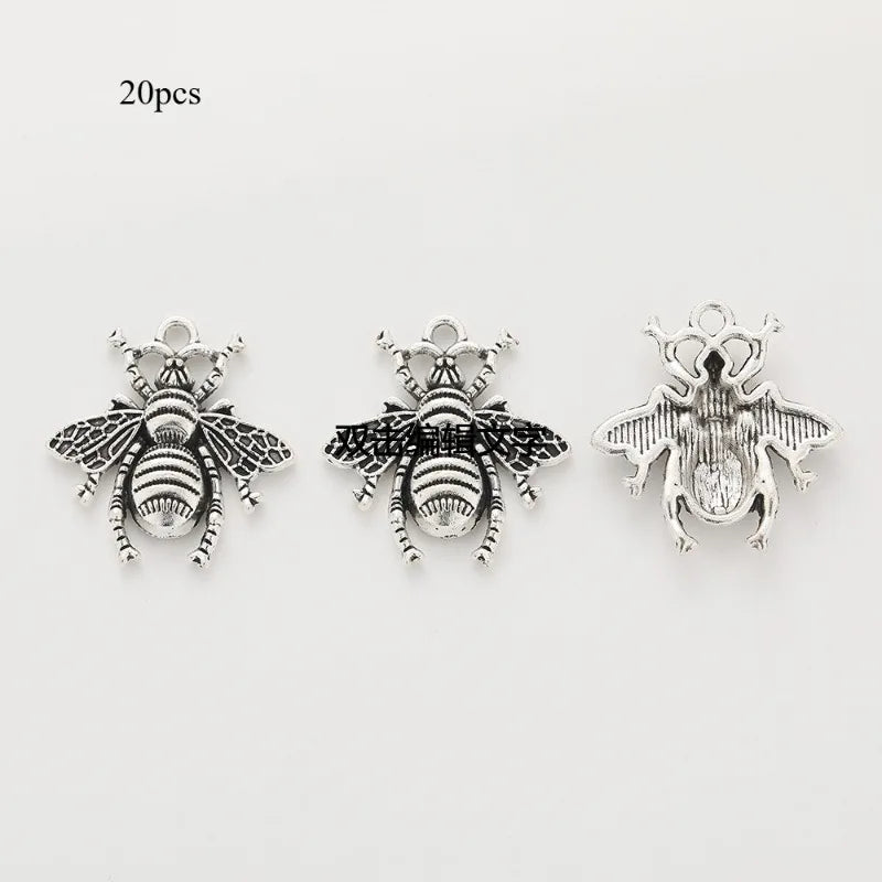 20 Pcs Antique Bronze Bee Charms for Jewelry Making – Zinc Alloy Jewelry Making Charms Babs antiquesilver