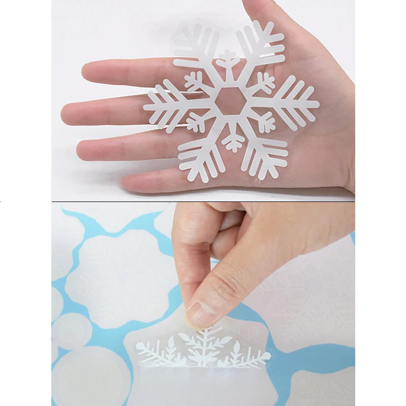 36pcs White Snowflake Christmas Wall & Window Stickers Christmas Wall Stickers Babs