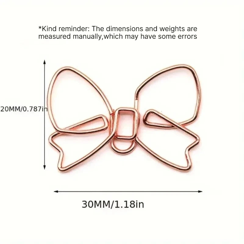 20pcs Butterfly Metal Paper Clips Gold Bookmarks | Bow Tie Shaped Paper Clips Babs