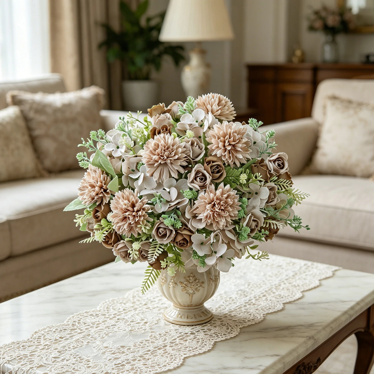 Artificial Silk Rose Bouquet – Wedding & Home Floral Décor Artificial Silk Flowers Babs