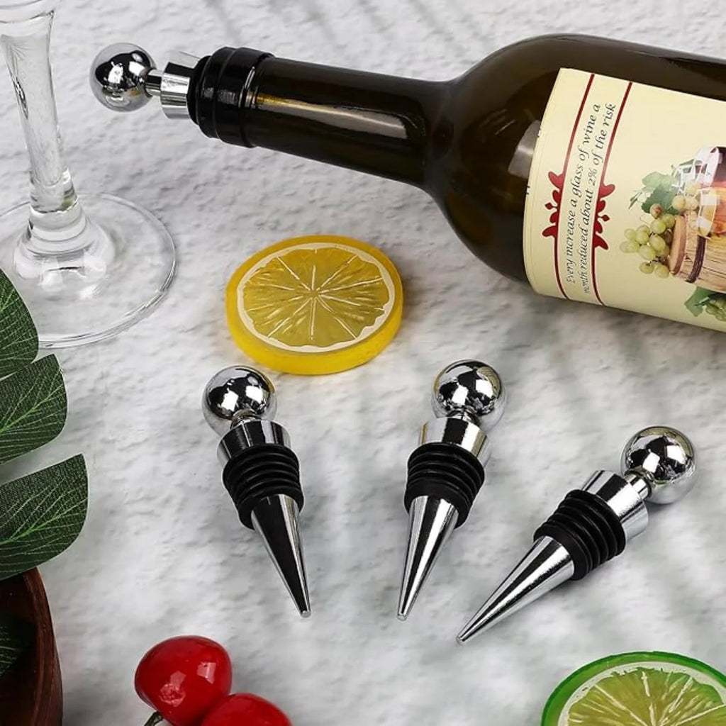 Heart Shape Wine Stoppers – Reusable Bottle Caps 1 or 4 Pcs Wine Bottle Stopper Babs