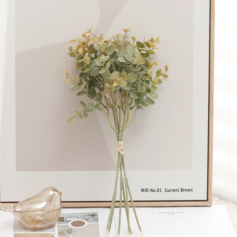 Artificial Eucalyptus Branch | Faux Plant Home & Wedding Décor Artificial Plant Branch Babs Grey Orange