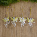 4pcs Christmas Acrylic Angel Ornaments – Holiday Tree Pendants Christmas Tree Ornaments Babs 4pcs