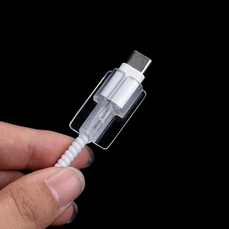 TPU Phone Charger Cable Protector & Winder – 5/10/15 Pcs Cable Protector Sleeve Babs