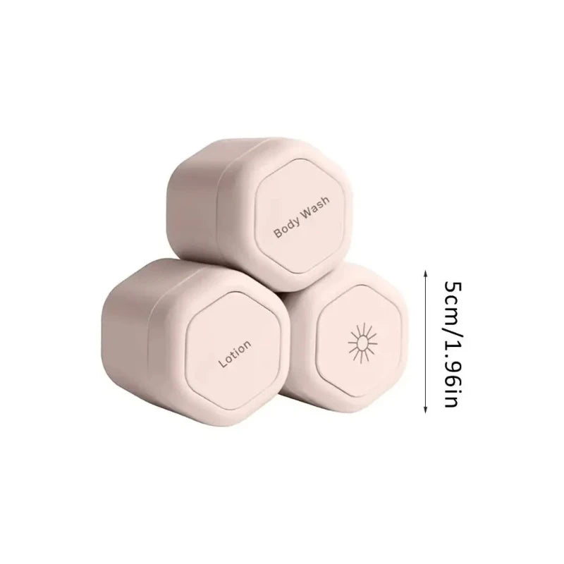 3-Pack Magnetic Travel Cosmetic Dispenser Bottles | Portable Travel Dispenser Bottles Babs