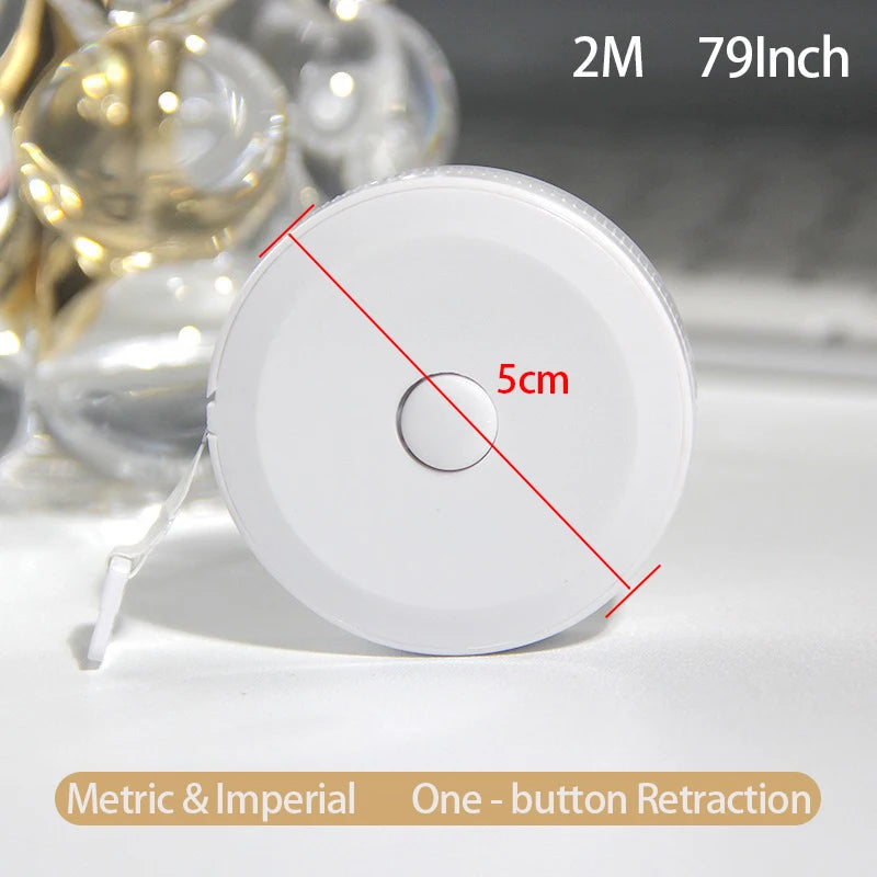 Mini Retractable Measuring Tape – Metric & Imperial, 1.5M Retractable Tape Measure Babs 2M 79Inch White