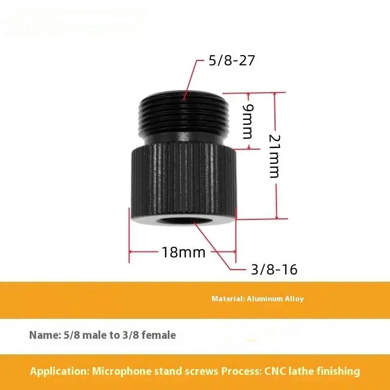 5/8 to 1/4 3/8" Mic Stand Thread Screw Adapter – Aluminum Thread Screw Adapter Babs 04