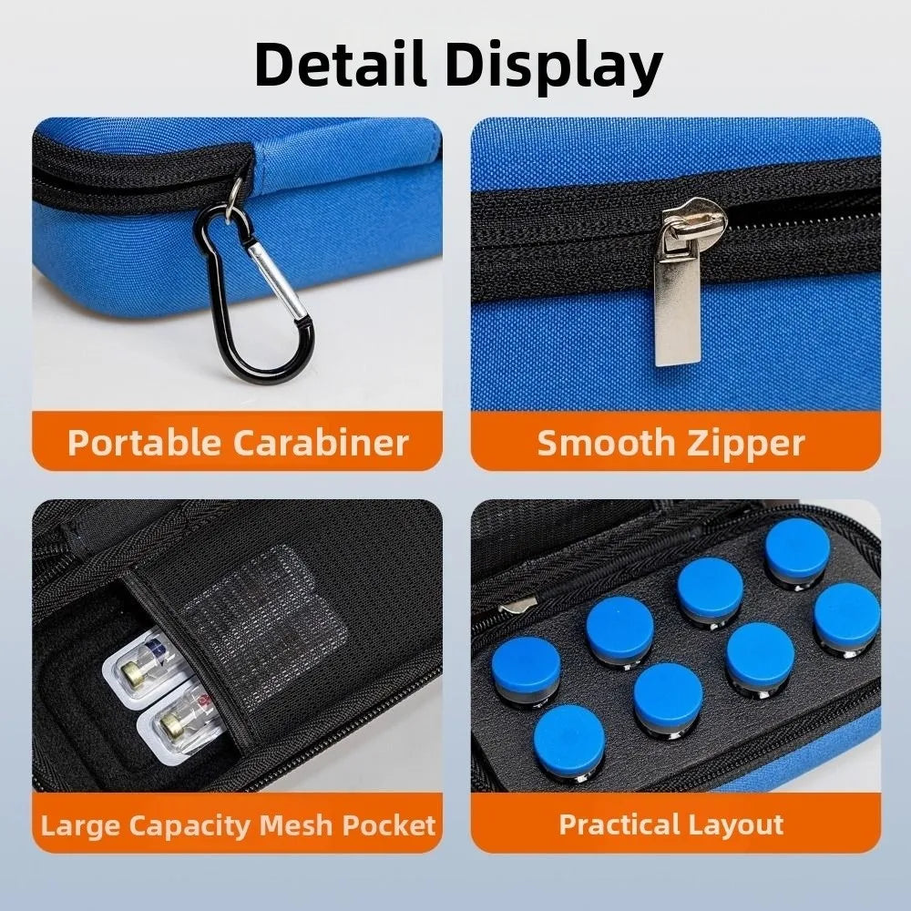 8-Slot Vial Storage Case – Waterproof & Shockproof Organizer Vial Storage Case Babs