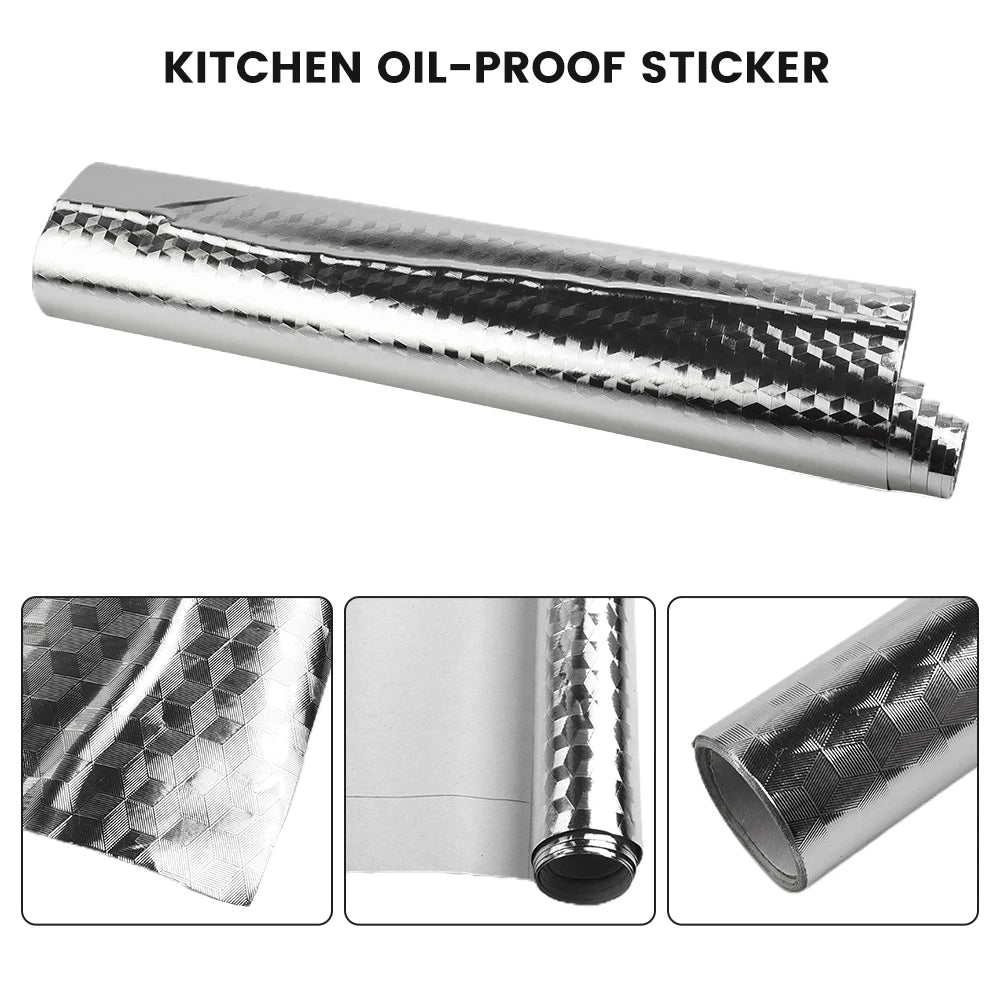 Aluminum Foil Kitchen Sticker – Waterproof & Oil-Proof Kitchen Surface Sticker Babs