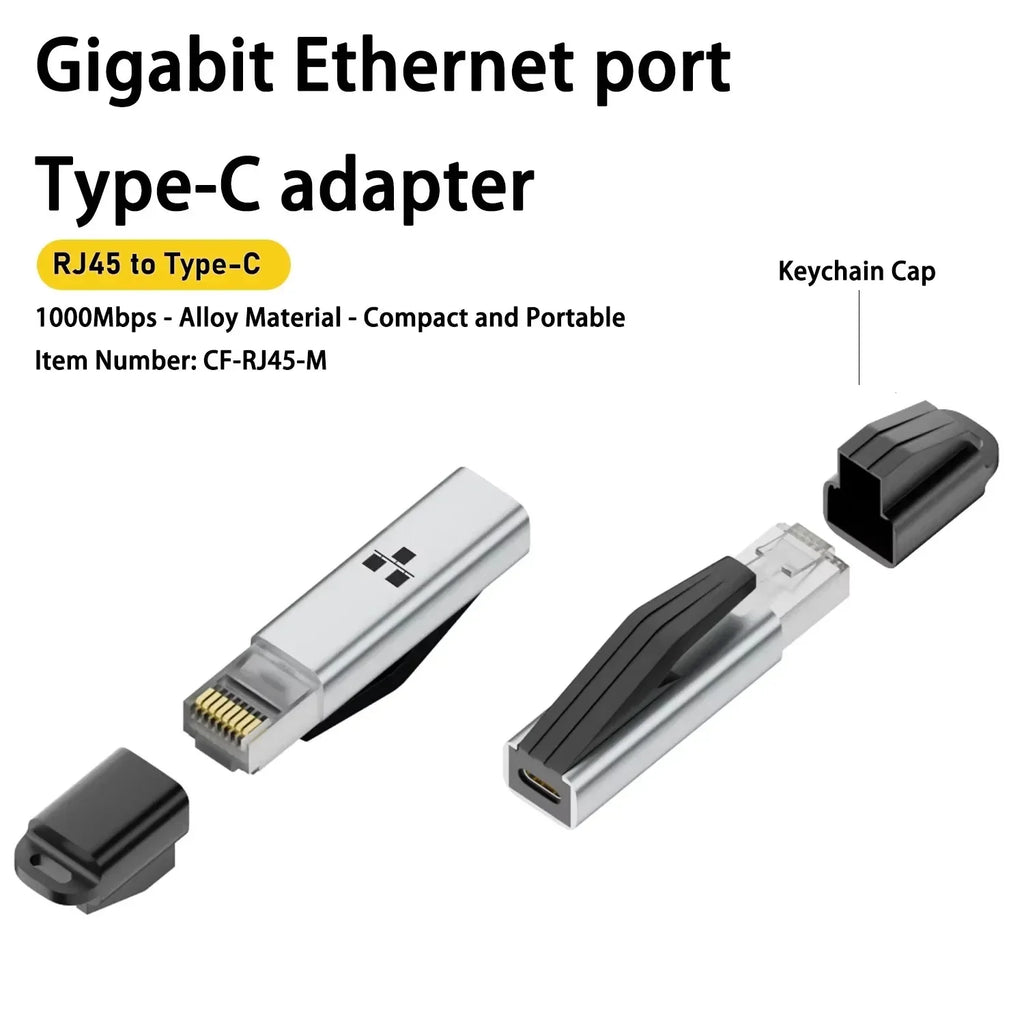 USB-C to RJ45 Gigabit Ethernet Adapter 1000Mbps Plug & Play Ethernet Network Adapter Babs