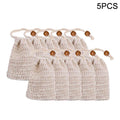 Natural Sisal Soap Saver Bags – Exfoliating Mesh Pouches 5/10 Pcs Soap Saver Bag Babs 5pcs