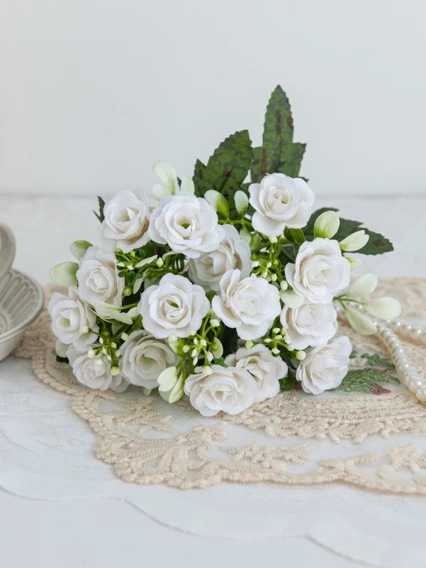 UV-Resistant Artificial Silk Rose Bouquet – Wedding & Home Décor Artificial Flower Bouquet Babs color 7 2 pcs